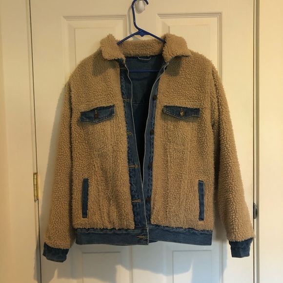 forever 21 sherpa jean jacket